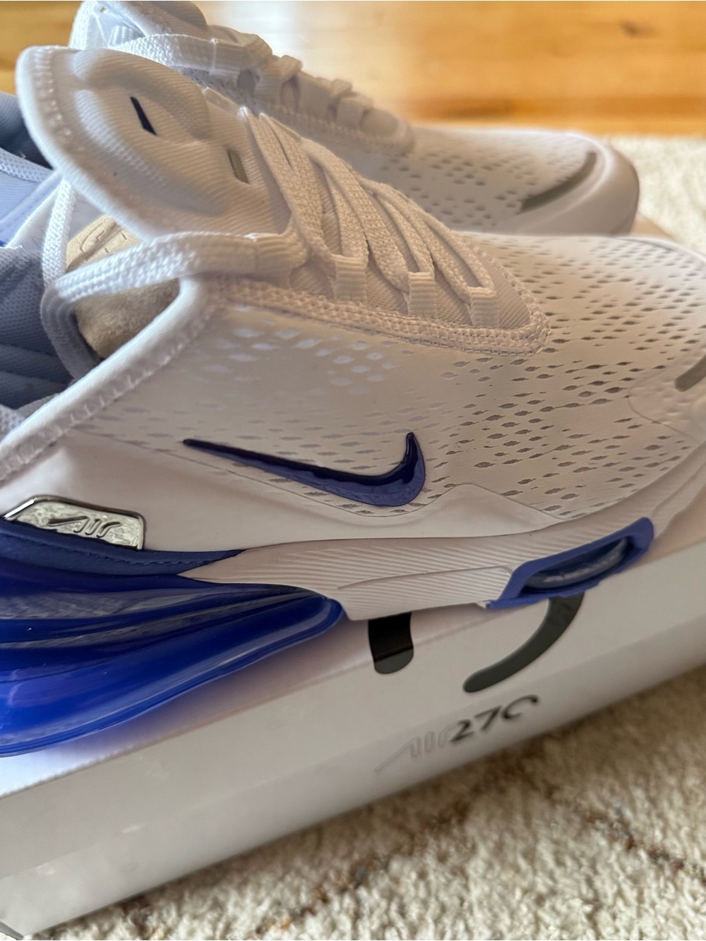 Nike Air Max 270 Premium White Sapphire Women’s 7.5 BNWB IO9884-107 - Picture 8 of 11